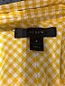 J.Crew Checkered-gingham Yellow Long Sleeve Button-Down Shirt Size 6 - photo 7