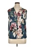 Beacon Floral Blue Sleeveless Blouse Size XL - photo 1