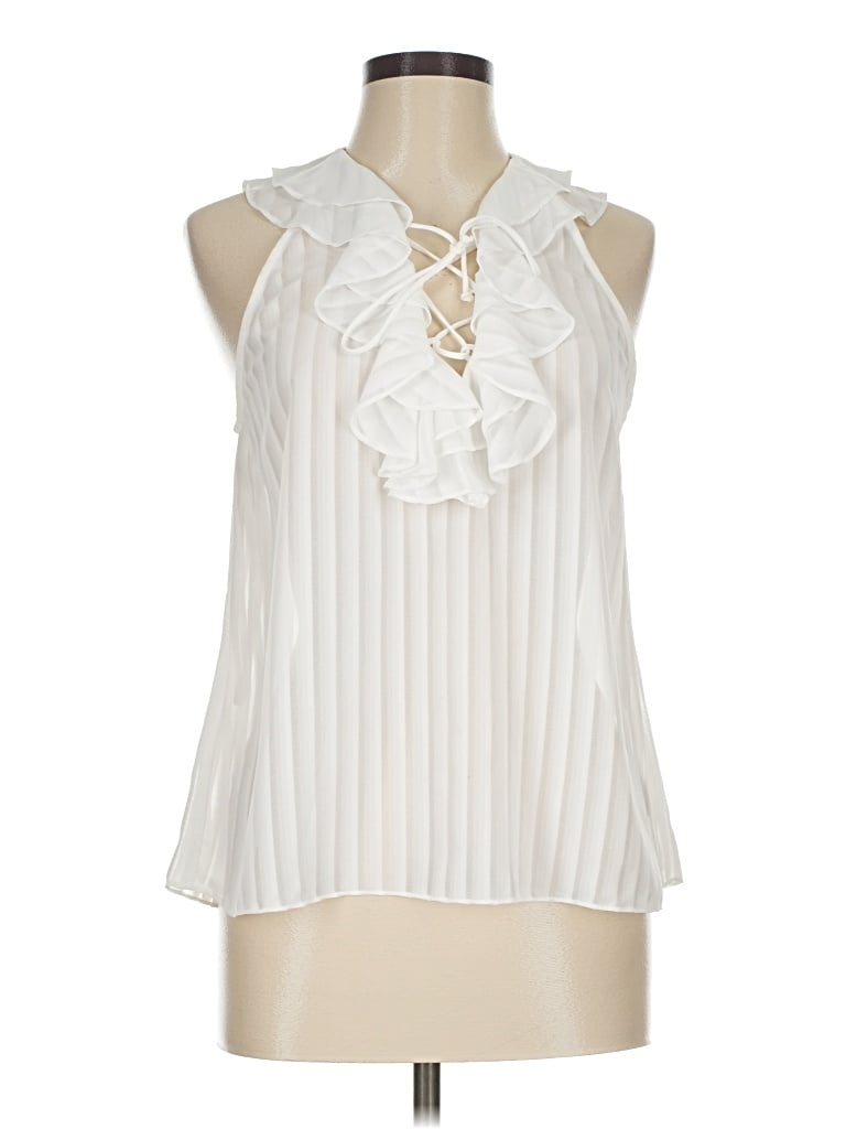 Pre-owned Waverly Grey Sleeveless Blouse In Ivory