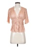 FRAME 100% Polyester Pink Short Sleeve Blouse Size XS - photo 1