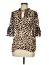 Alice + Olivia Animal Print Tan Brown 3/4 Sleeve Blouse Size M (estimated) - photo 1