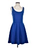 H&M Solid Blue Casual Dress Size S - photo 1