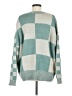Pink Lily 100% Acrylic Checkered-gingham Teal Pullover Sweater Size M - photo 2