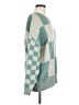 Pink Lily 100% Acrylic Checkered-gingham Teal Pullover Sweater Size M - photo 4