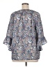 Magnolia	Lane 100% Polyester Blue 3/4 Sleeve Blouse Size XL - photo 2