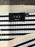 VICI Stripes Ivory Turtleneck Sweater Size S - photo 7
