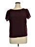 Nine West 100% Polyester Burgundy Short Sleeve Blouse Size L - photo 1