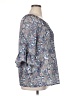 Magnolia	Lane 100% Polyester Blue 3/4 Sleeve Blouse Size XL - photo 4