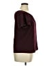Nine West 100% Polyester Burgundy Short Sleeve Blouse Size L - photo 4