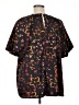 Entro 100% Polyester Black Short Sleeve Blouse Size 1X - photo 2