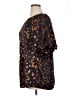 Entro 100% Polyester Black Short Sleeve Blouse Size 1X - photo 5