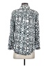 Velvet Heart Animal Print Silver Long Sleeve Blouse Size S - photo 2