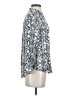 Velvet Heart Animal Print Silver Long Sleeve Blouse Size S - photo 4