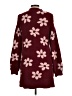 Francesca's 100% Polyester Floral Burgundy Pullover Sweater Size L - photo 2