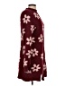 Francesca's 100% Polyester Floral Burgundy Pullover Sweater Size L - photo 4