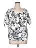 Christopher & Banks White Short Sleeve Blouse Size XL (petite) - photo 1