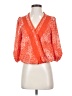 Blue Rain 100% Polyester Orange 3/4 Sleeve Blouse Size S - photo 1