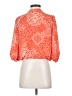Blue Rain 100% Polyester Orange 3/4 Sleeve Blouse Size S - photo 2