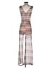 Eight Paris 100% Polyester Chevron-herringbone Silver Jumpsuit Size S - photo 2