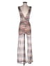 Eight Paris 100% Polyester Chevron-herringbone Silver Jumpsuit Size S - photo 1