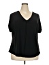 Bar III Black Short Sleeve Blouse Size 2X - photo 1