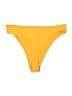 Out From Under Solid Yellow Swimsuit Bottoms Size L - photo 1