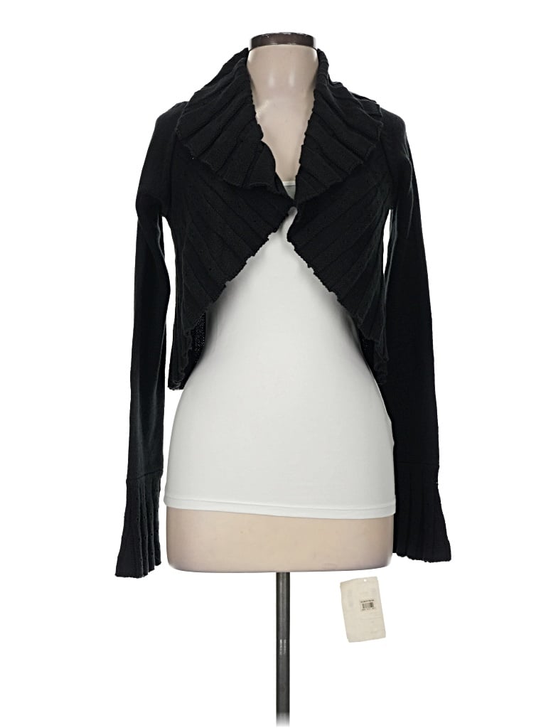 Pre-owned Halogen Cardigan Sweater In Black