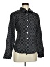 Unbranded 100% Polyester Polka Dots Black Long Sleeve Blouse Size M - photo 1