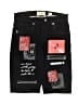 Assorted Brands Graphic Black Overall Shorts Size 12 - photo 1