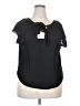LC Lauren Conrad 100% Polyester Black Short Sleeve Blouse Size XXL - photo 1