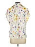 Maison d' Amelie Floral White Short Sleeve Blouse Size L - photo 2