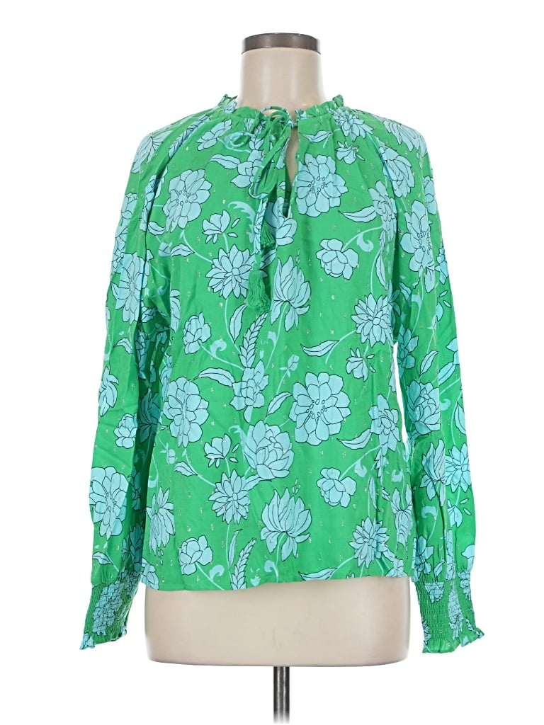 Pre-owned Sugarlips Long Sleeve Blouse In Green