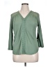 Absolutely Famous Green 3/4 Sleeve Blouse Size XL - photo 1