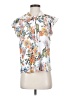 Adrienne Vittadini 100% Polyester White Short Sleeve Blouse Size S - photo 1