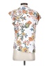 Adrienne Vittadini 100% Polyester White Short Sleeve Blouse Size S - photo 2