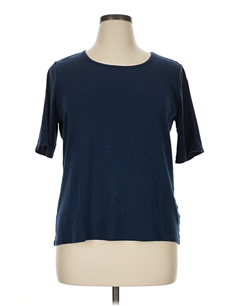 Pre-owned Time And Tru Short Sleeve T-shirt In Blue