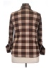 Passport Plaid Brown Long Sleeve Blouse Size XL - photo 2
