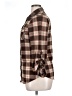 Passport Plaid Brown Long Sleeve Blouse Size XL - photo 5