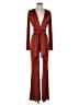 Michael Costello X Revolve Solid Burgundy Jumpsuit Size M - photo 1