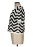 Laundry by Shelli Segal Chevron-herringbone Silver Short Sleeve Top Size L - photo 5