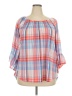 New York Laundry 100% Polyester Orange 3/4 Sleeve Blouse Size 2X - photo 1