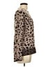 Magaschoni 100% Cashmere Animal Print Brown Cashmere Pullover Sweater Size L - photo 4