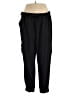 Hanes 100% Polyester Solid Black Casual Pants Size 2X - photo 1