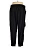 Hanes 100% Polyester Solid Black Casual Pants Size 2X - photo 2