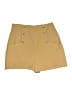 Zara Solid Yellow Khaki Shorts Size XL - photo 1