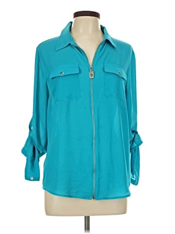 MICHAEL Michael Kors 3/4 Sleeve Button-Down Shirt (view 1)