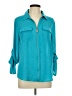 MICHAEL Michael Kors Teal 3/4 Sleeve Button-Down Shirt Size L - photo 1