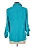 MICHAEL Michael Kors Teal 3/4 Sleeve Button-Down Shirt Size L - photo 2
