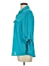 MICHAEL Michael Kors Teal 3/4 Sleeve Button-Down Shirt Size L - photo 5
