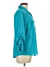 MICHAEL Michael Kors Teal 3/4 Sleeve Button-Down Shirt Size L - photo 4
